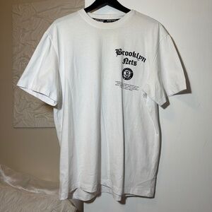 White Brooklyn Nets NBA Graphic T-Shirt